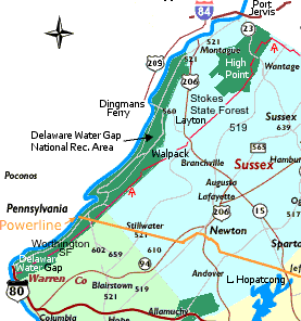 High Point, NJ, Delaware Water Gap, Dingmans Ferry, Port Jervis, National Recreation Area, Appalachian Trail