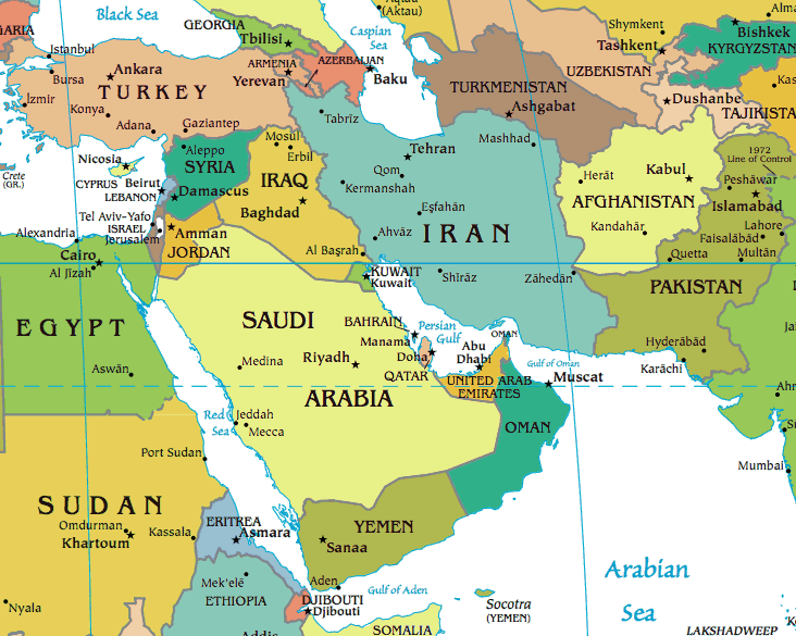 Middle East Asian Countries 75
