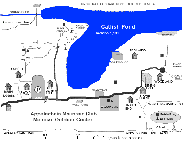 mohician outdoor center, catfish pond