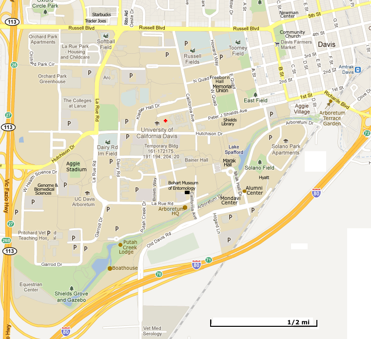 UC Davis Campus Map, Arboretum