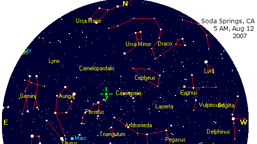 sky map donner Perseus Cassiopeia 5 AM